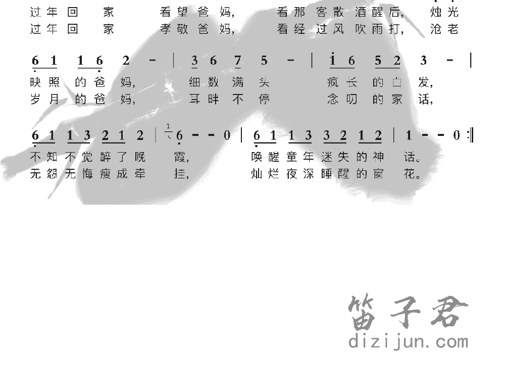 过年回家笛子音乐2