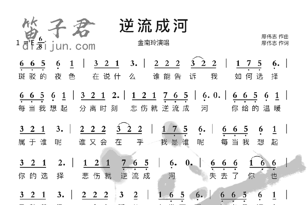 逆流成河竹笛乐曲