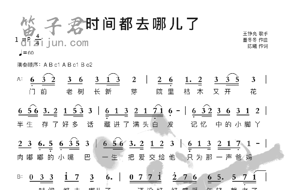 时间都去哪儿了笛子音乐