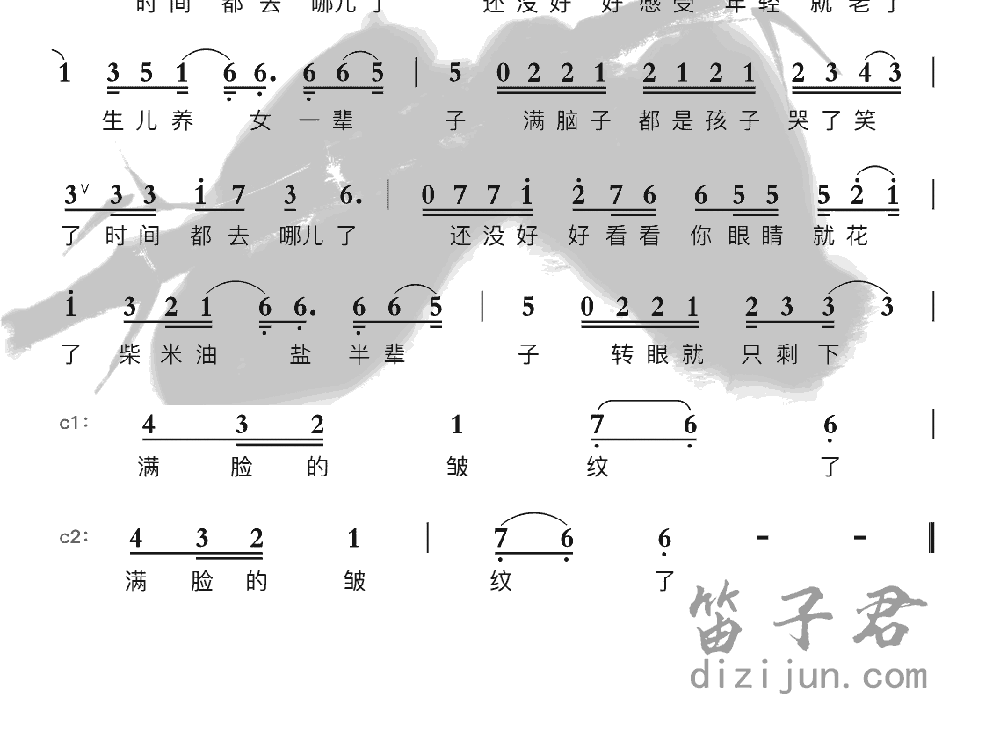 时间都去哪儿了笛子音乐2