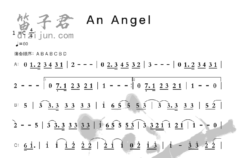 An Angel笛子音乐