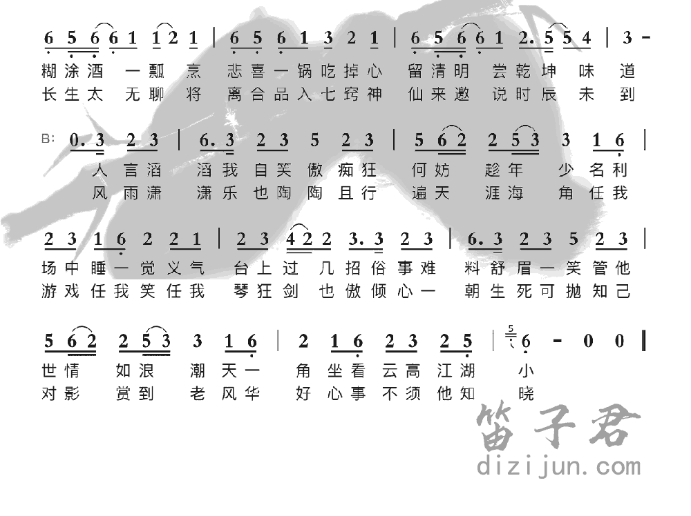 寸心笑傲笛子音乐2