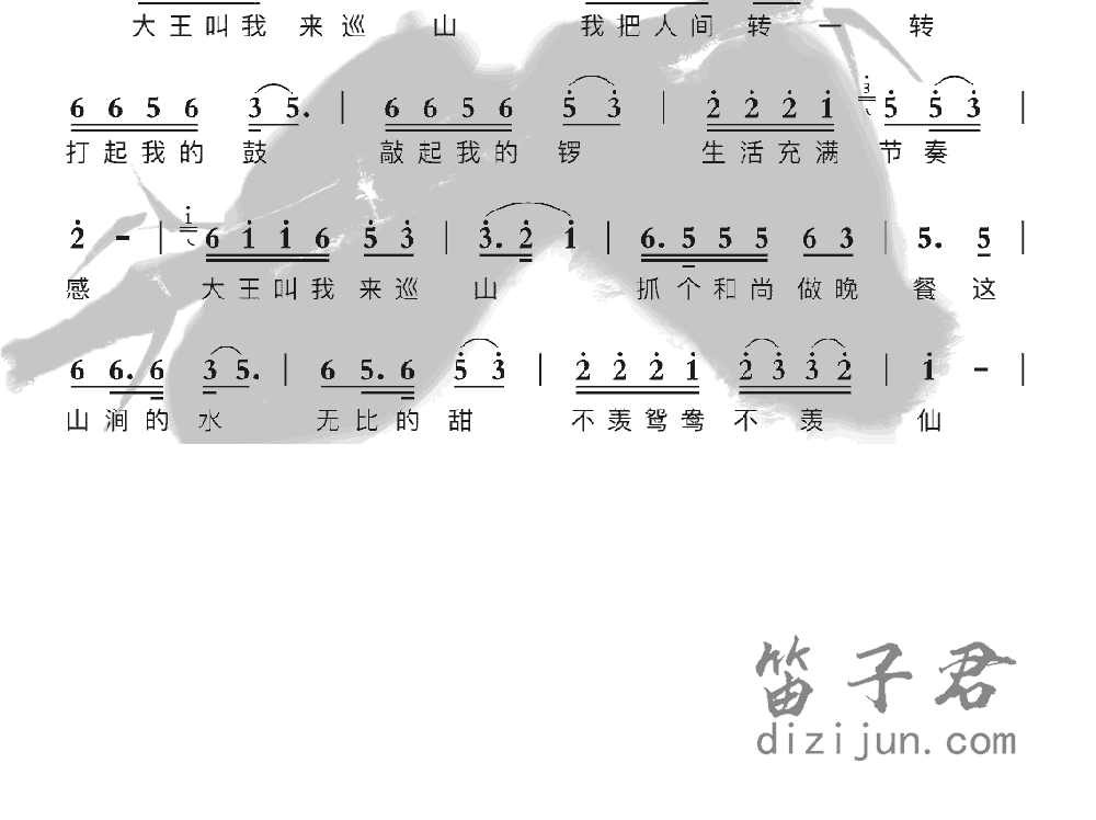 大王叫我来巡山竹笛乐曲2