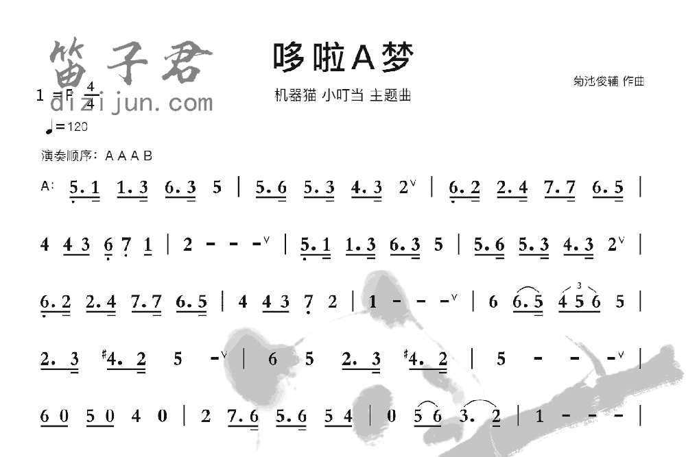 哆啦A梦笛子音乐