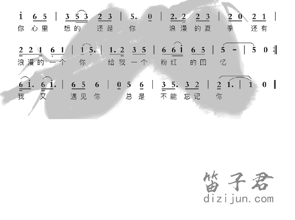 粉红色的回忆笛子音乐2