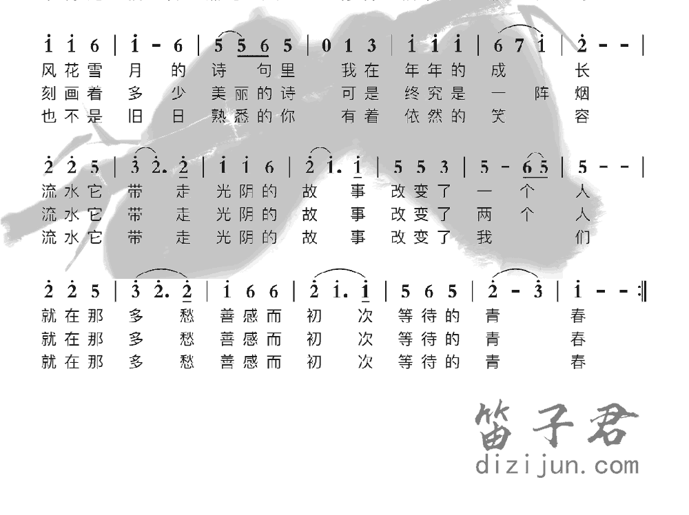 光阴的故事竹笛乐曲2