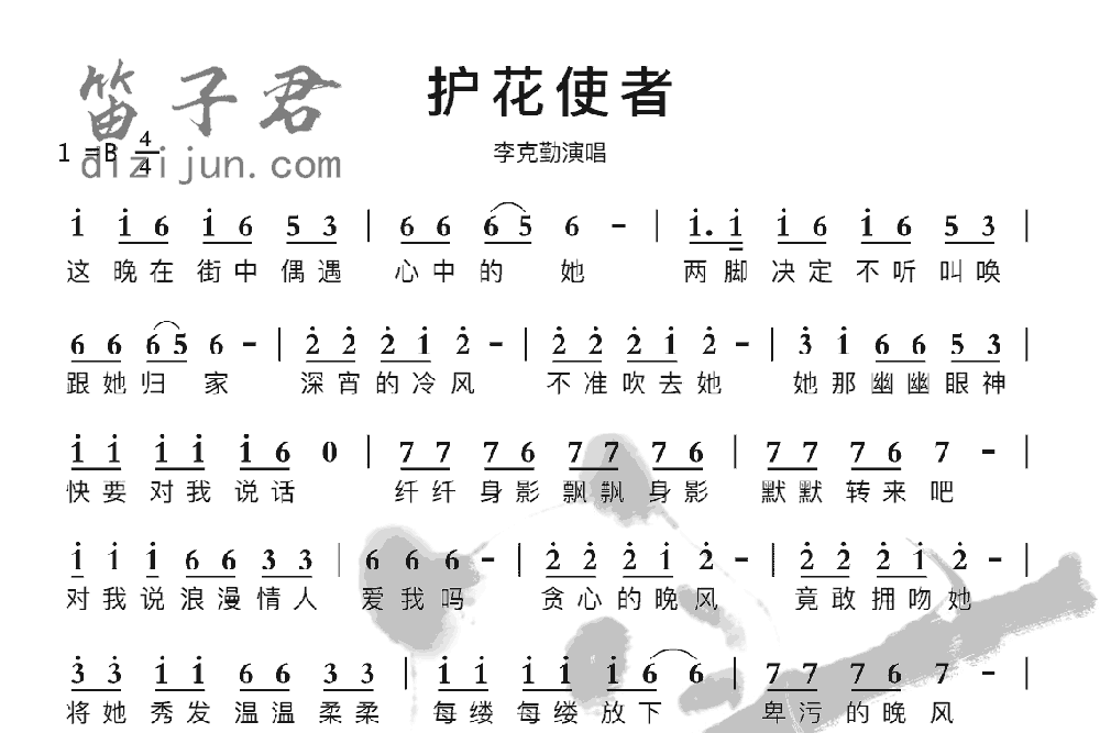 护花使者笛子音乐