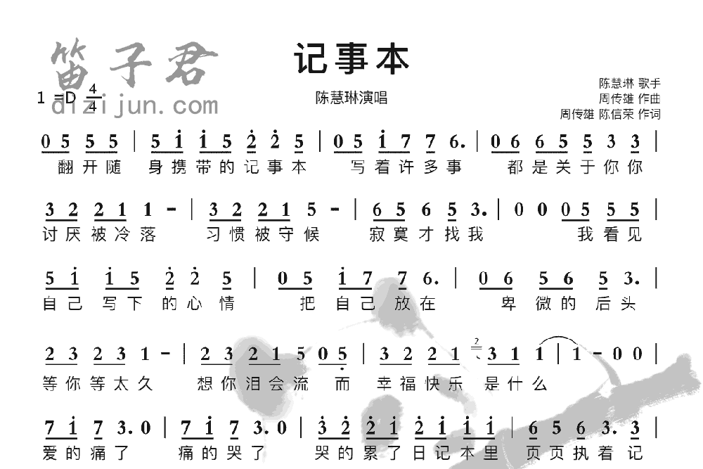 记事本笛子音乐