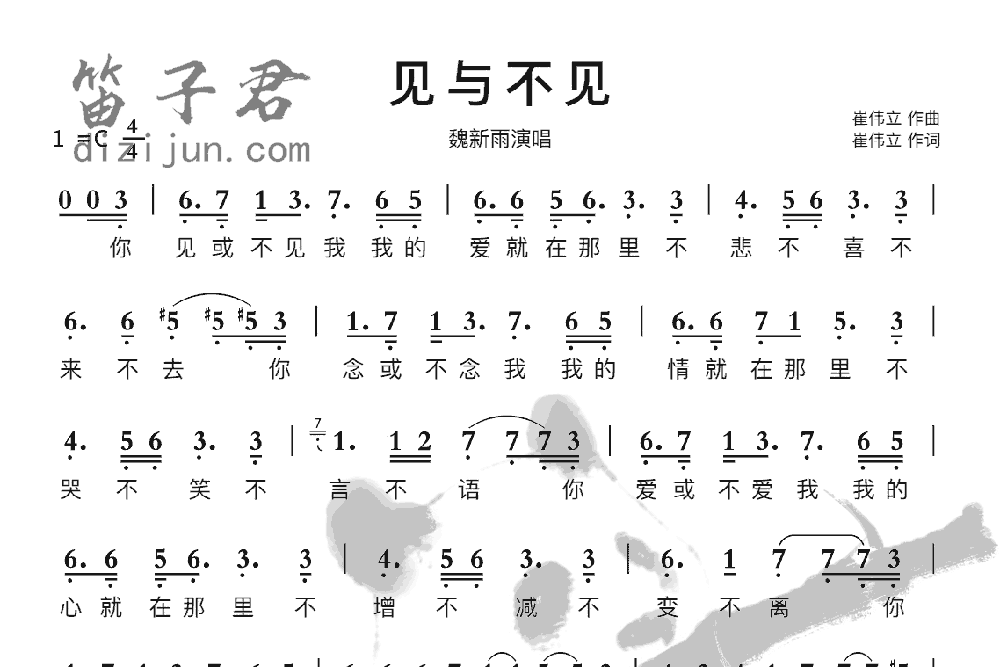 见与不见笛子音乐