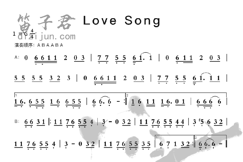 Love Song竹笛乐曲