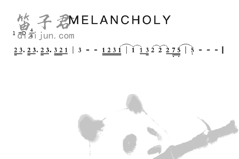 MELANCHOLY笛子音乐