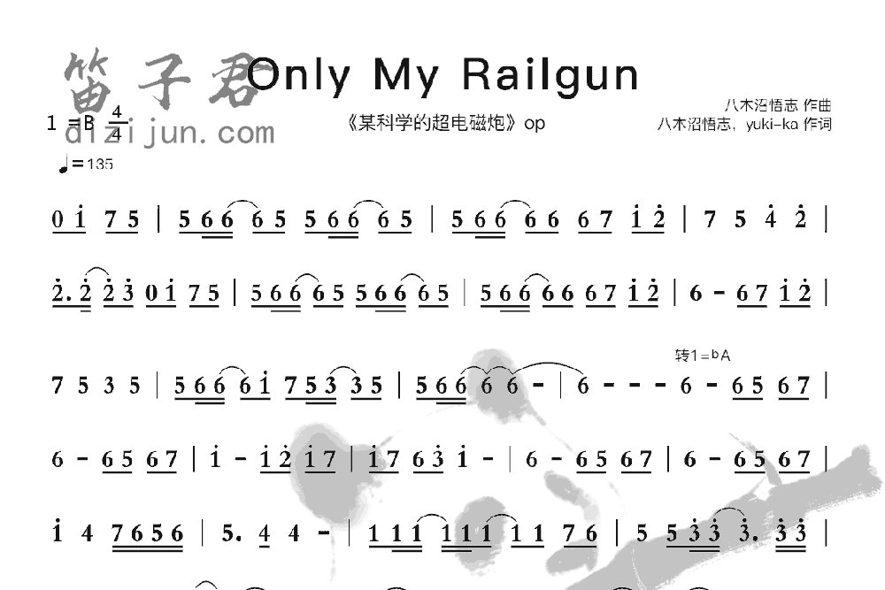 Only My Railgun竹笛乐曲