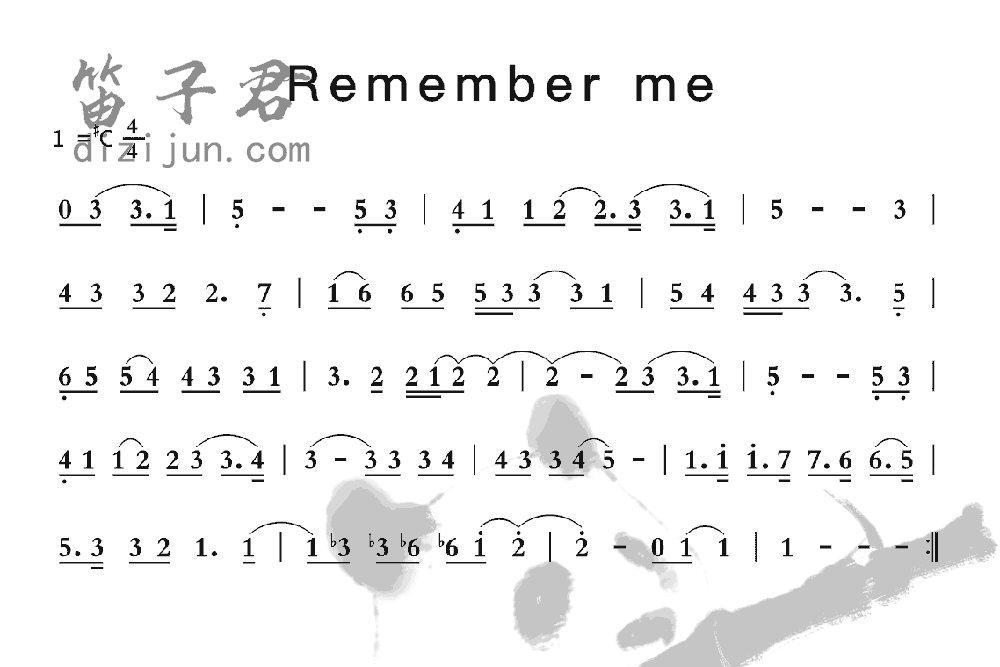 Remember me笛子音乐