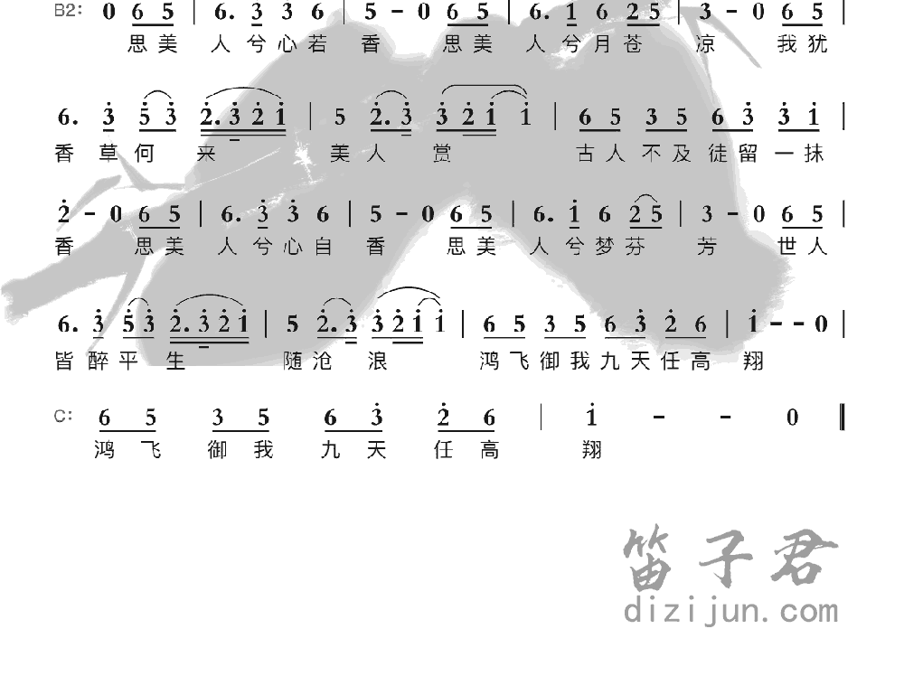 思美人竹笛乐曲2