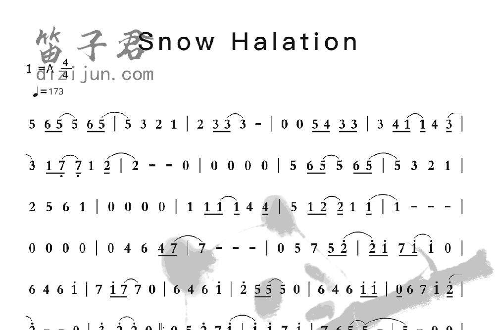 Snow Halation竹笛乐曲