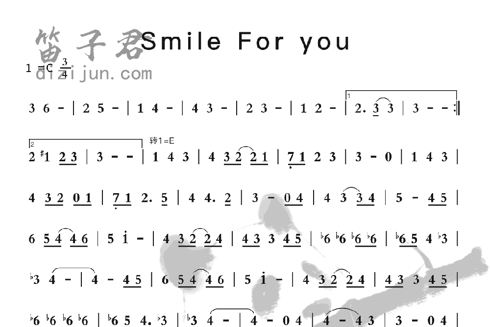 Smile For you竹笛乐曲