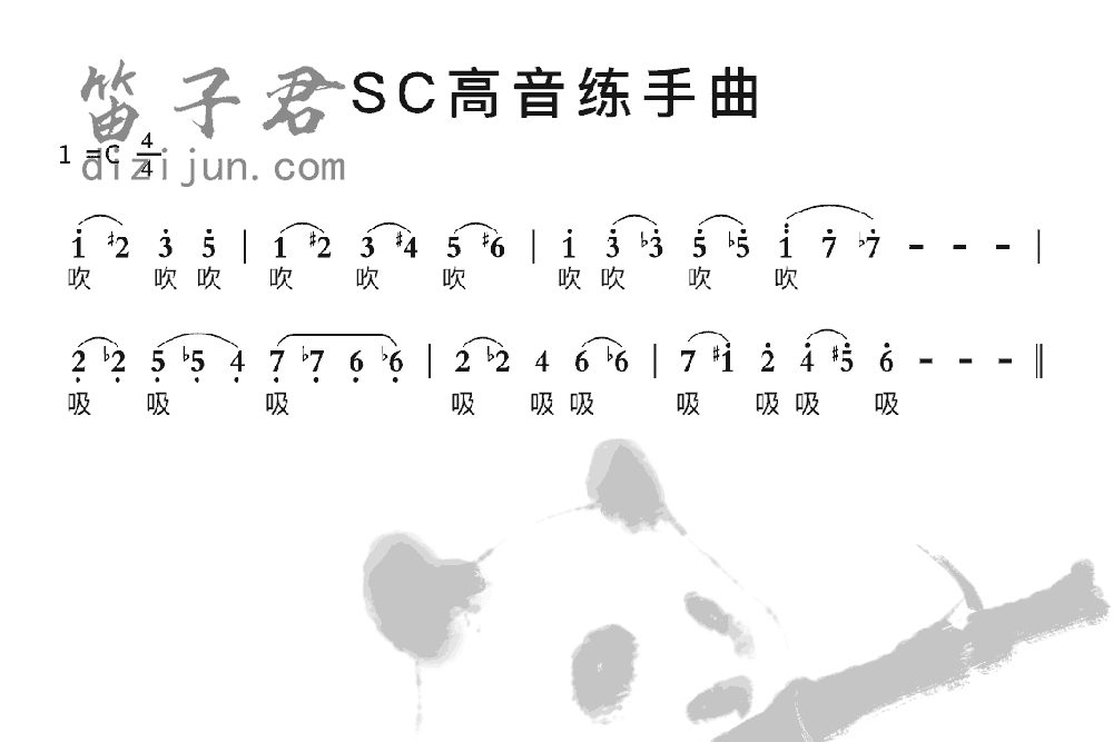 SC高音练手曲笛子音乐