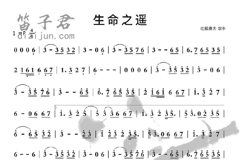 生命之遥竹笛乐曲