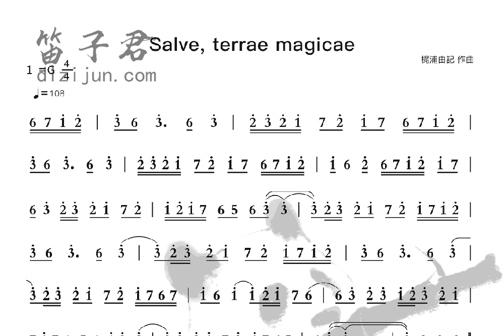 Salve, terrae magicae竹笛乐曲