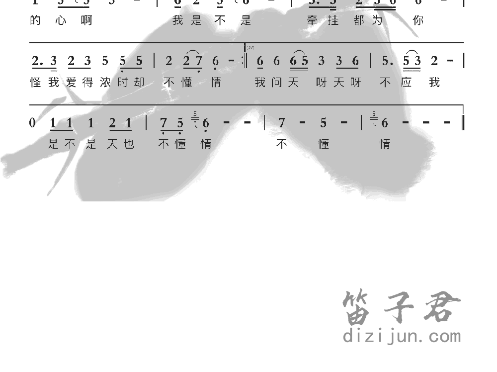 天也不懂情笛子音乐2