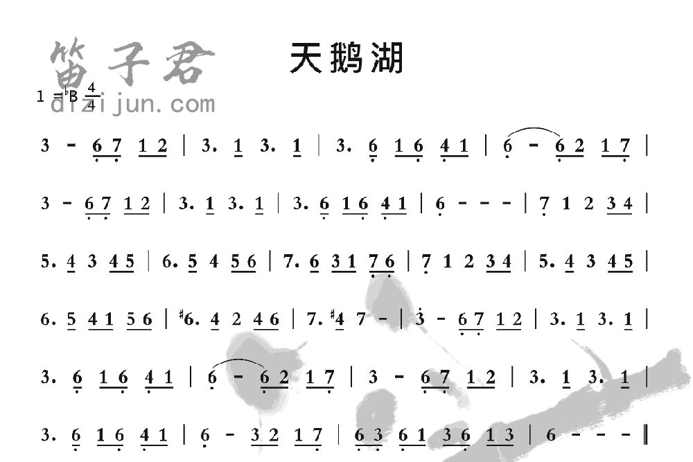 天鹅湖笛子音乐