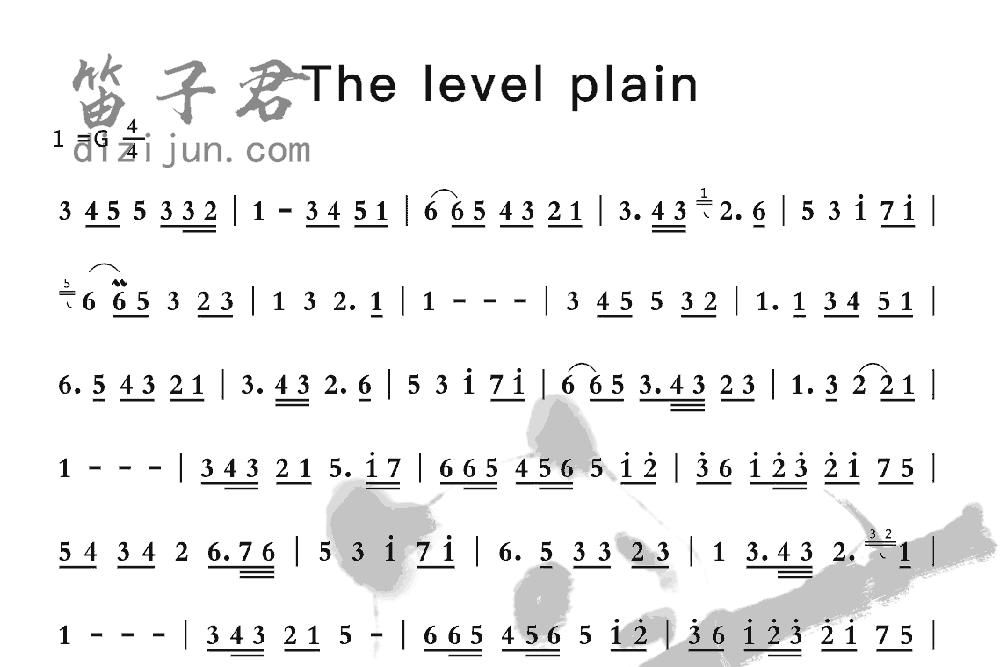 The level plain笛子音乐