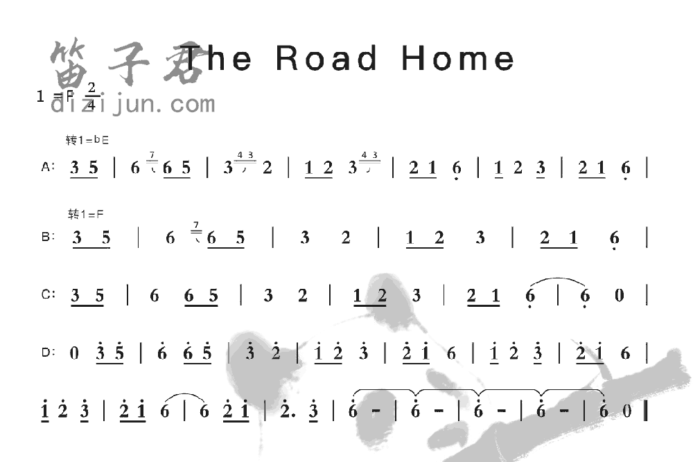 The Road Home竹笛乐曲