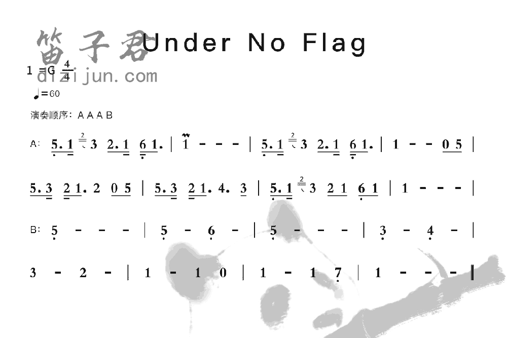 Under No Flag笛子音乐