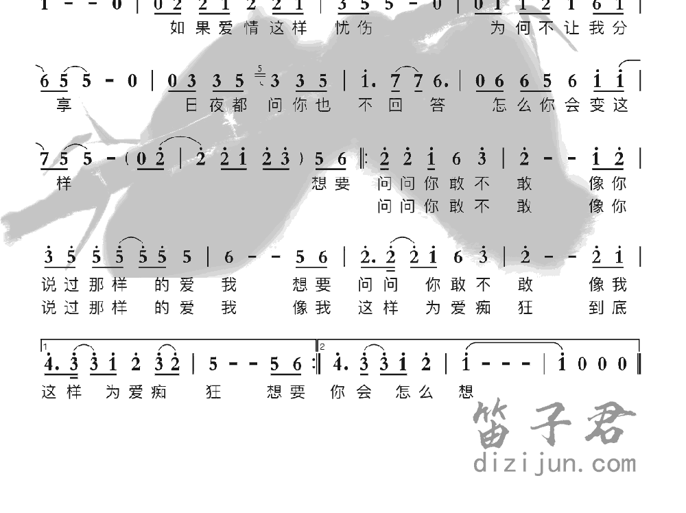 为爱痴狂竹笛乐曲2