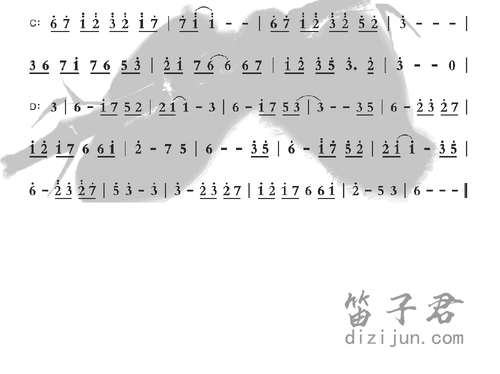 无愧于心变奏版笛子音乐2