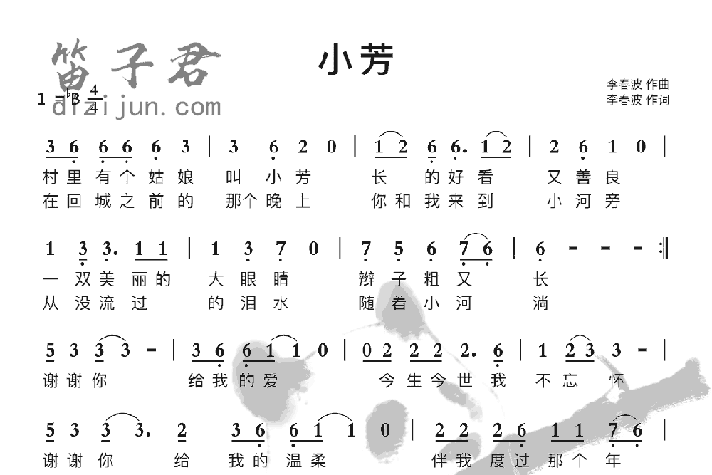 小芳竹笛乐曲