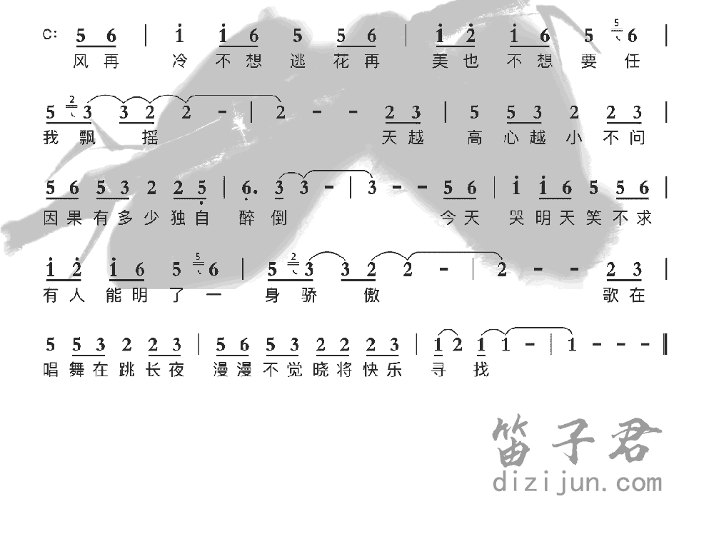 笑红尘笛子音乐2