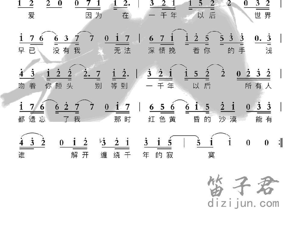 一千年以后竹笛乐曲2