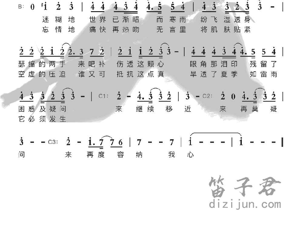 烟雨凄迷笛子音乐2