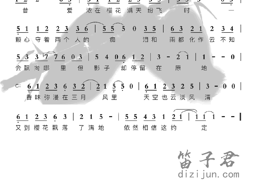 樱花舞笛子音乐2