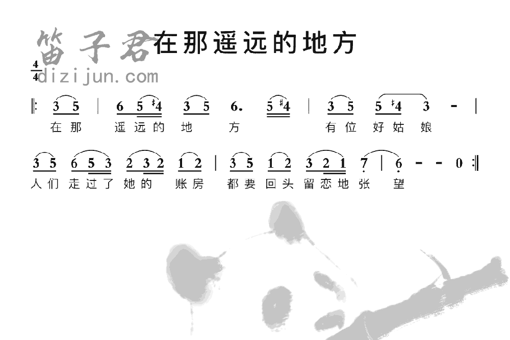 在那遥远的地方竹笛乐曲